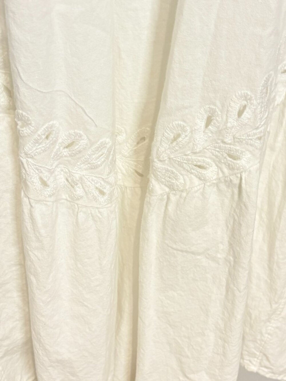 Z Supply White Citadelle Embroidered Linen Maxi Dress - Estimated size M - Picture 7 of 8